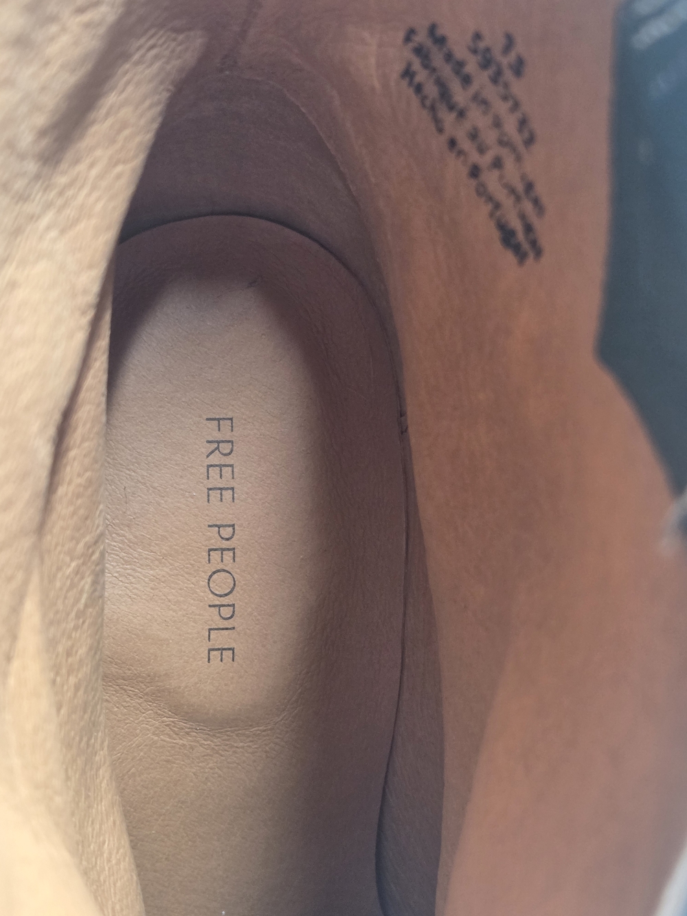 Free People Tan Leather Heeled Boots